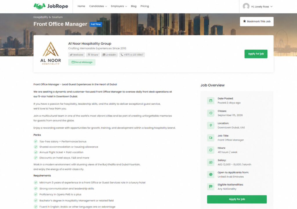 Traditional job posting