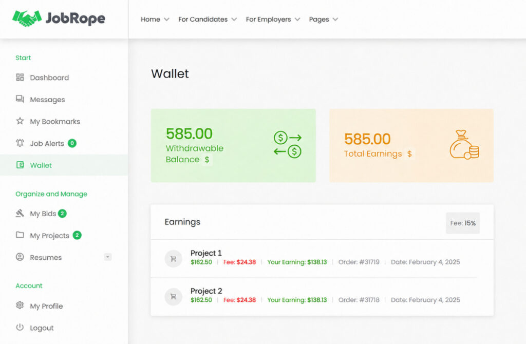 Freelancer Wallet